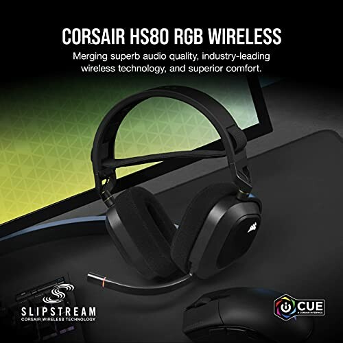 Corsair HS80 RGB Wireless headset with Slipstream technology