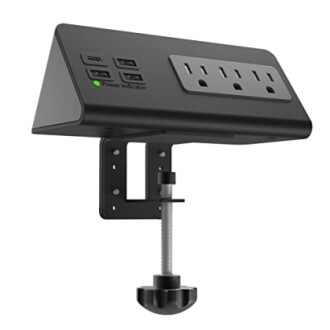 Nightstand Edge Mount Power Strip